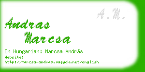 andras marcsa business card